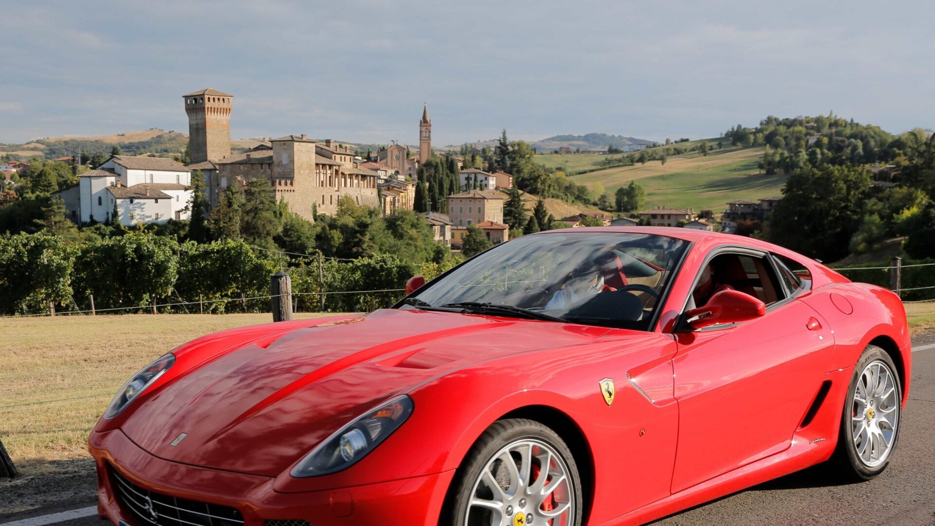 Ferrari in the hills of Maranello